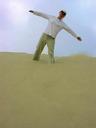 Ashe enjoying the dunes.
